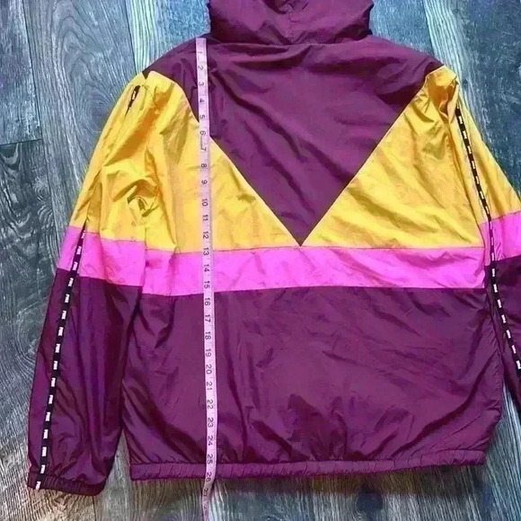 PINK Multicolor Vintage Vibe Color Block Jacket M/L - Picture 9 of 11